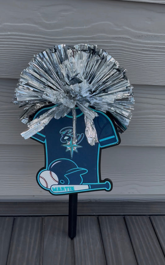 Personalized 3D Printed Sports Cheer Stick with Pom-Poms