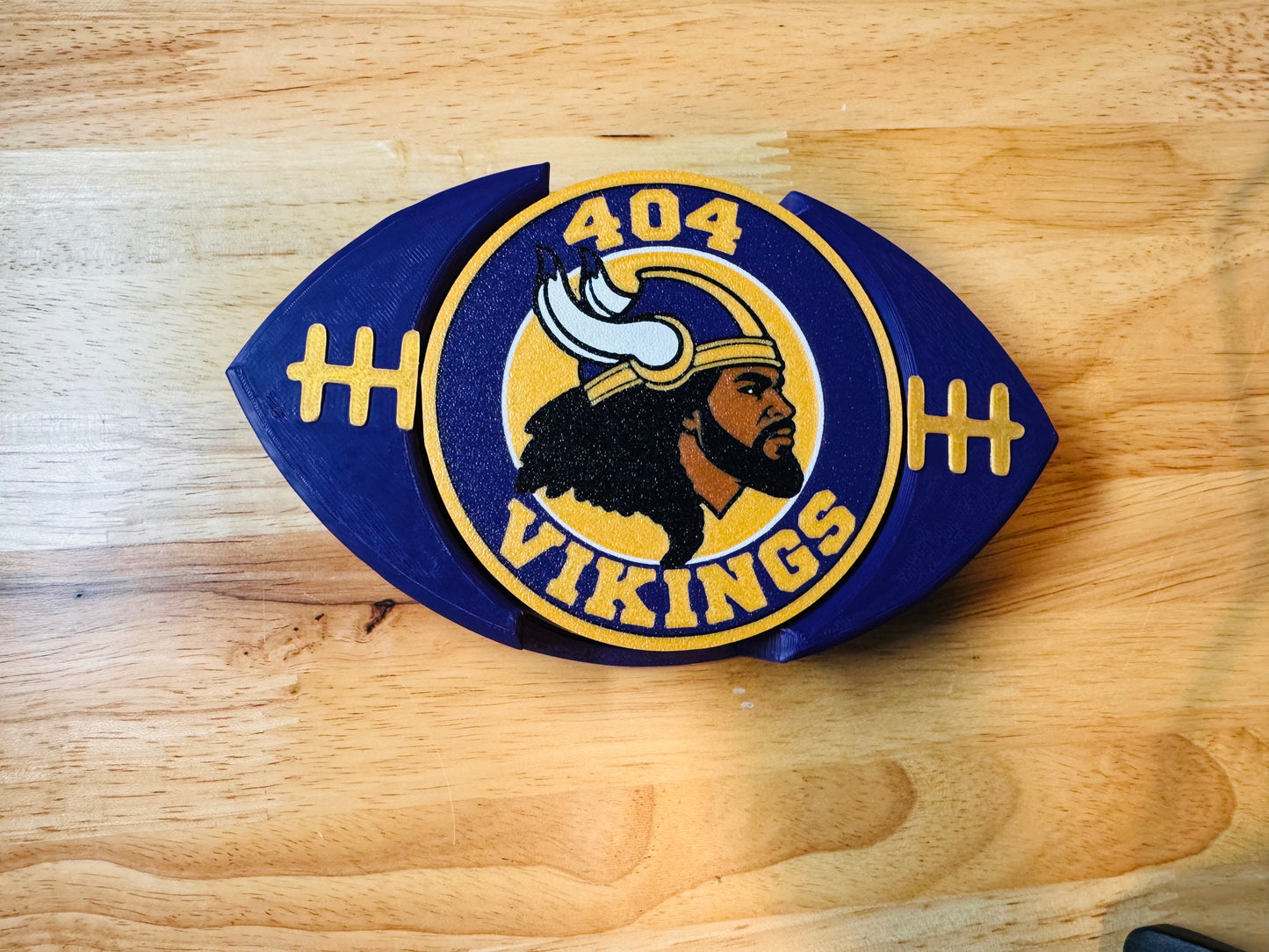 3D Printed Football-Shaped Coaster Set