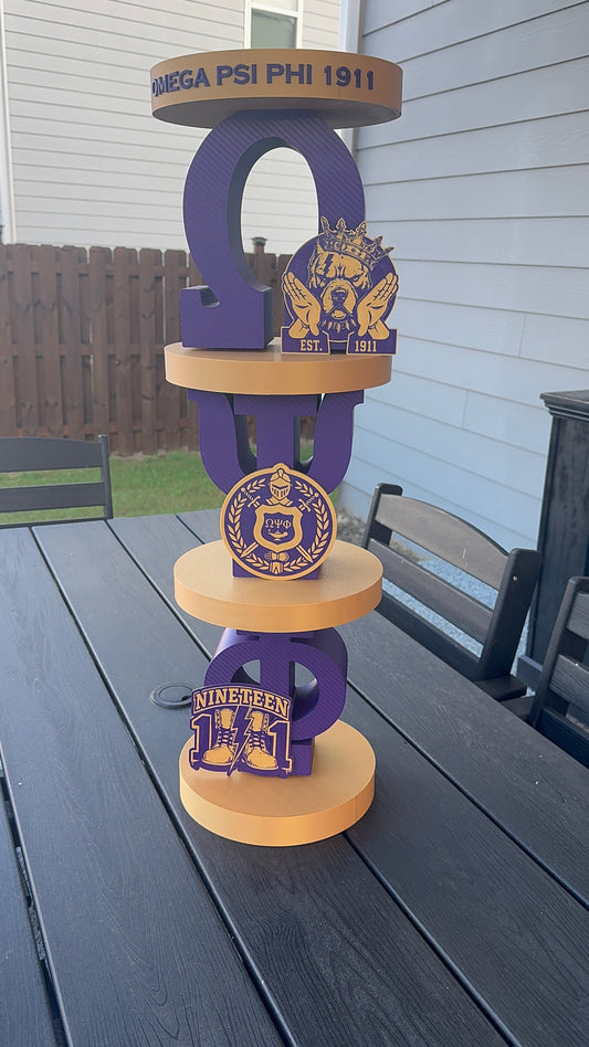 STACKED GREEK LETTERS STAND