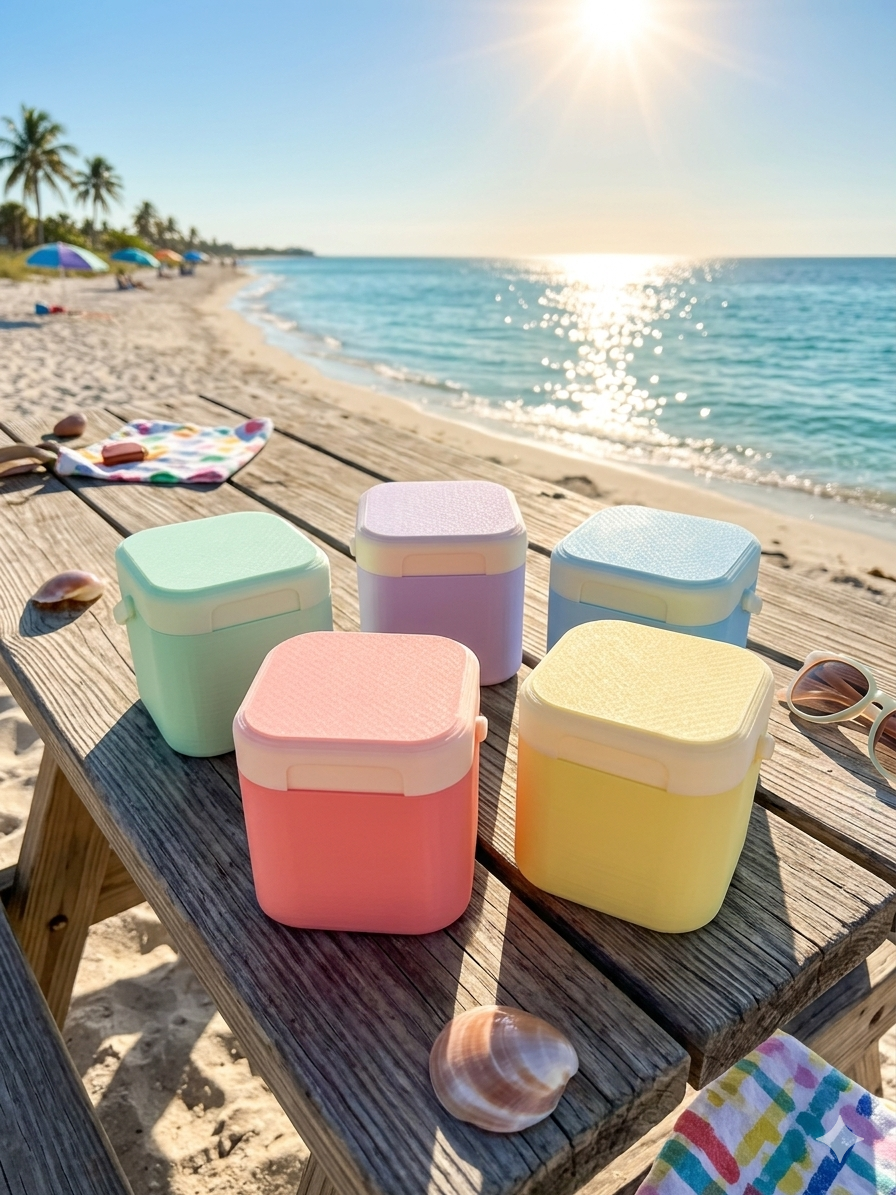 Retro Cooler | 4 - 12oz Drink Holder