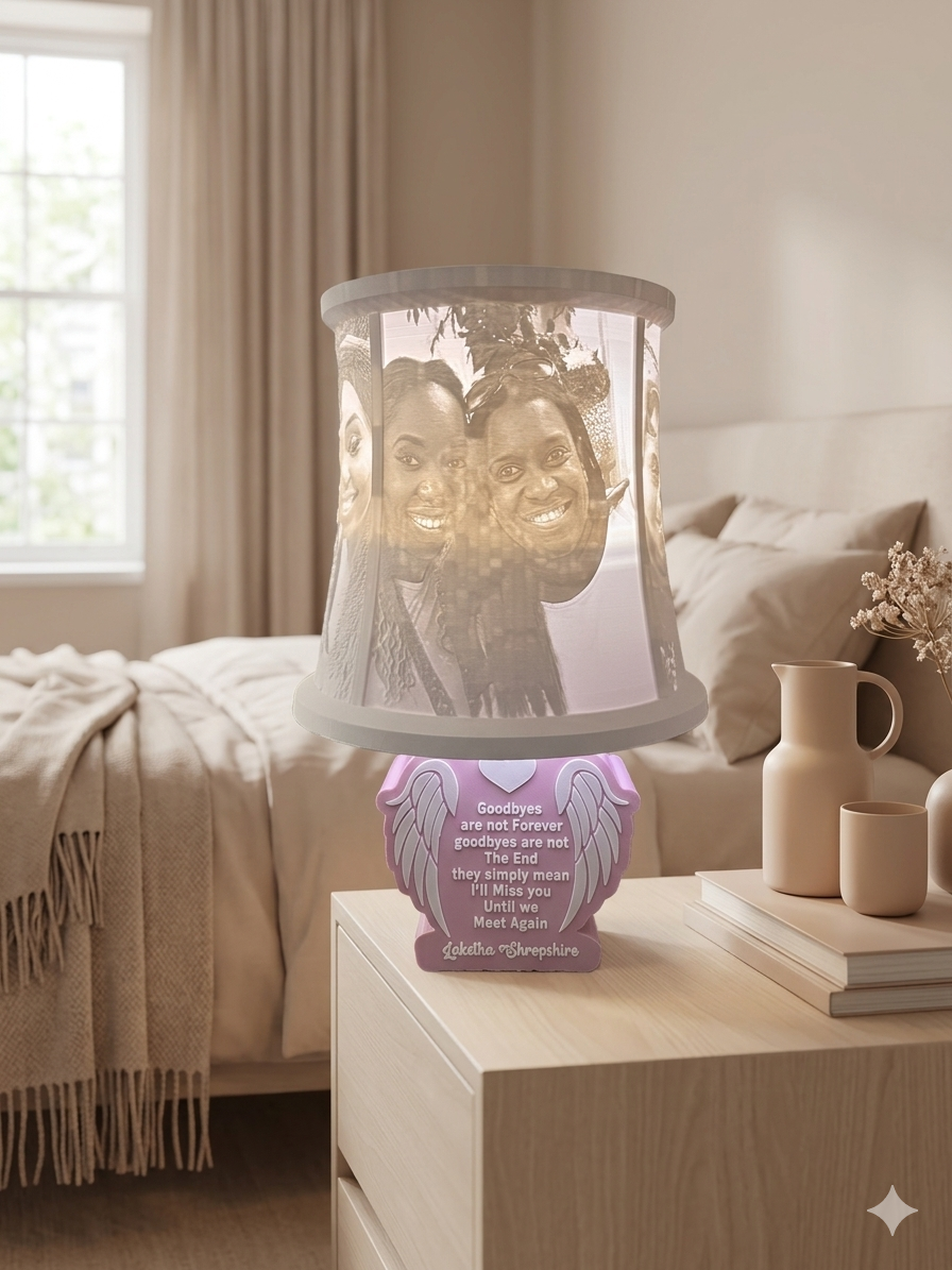 Memorial Lithophane Lamp and Shade Set (Large)
