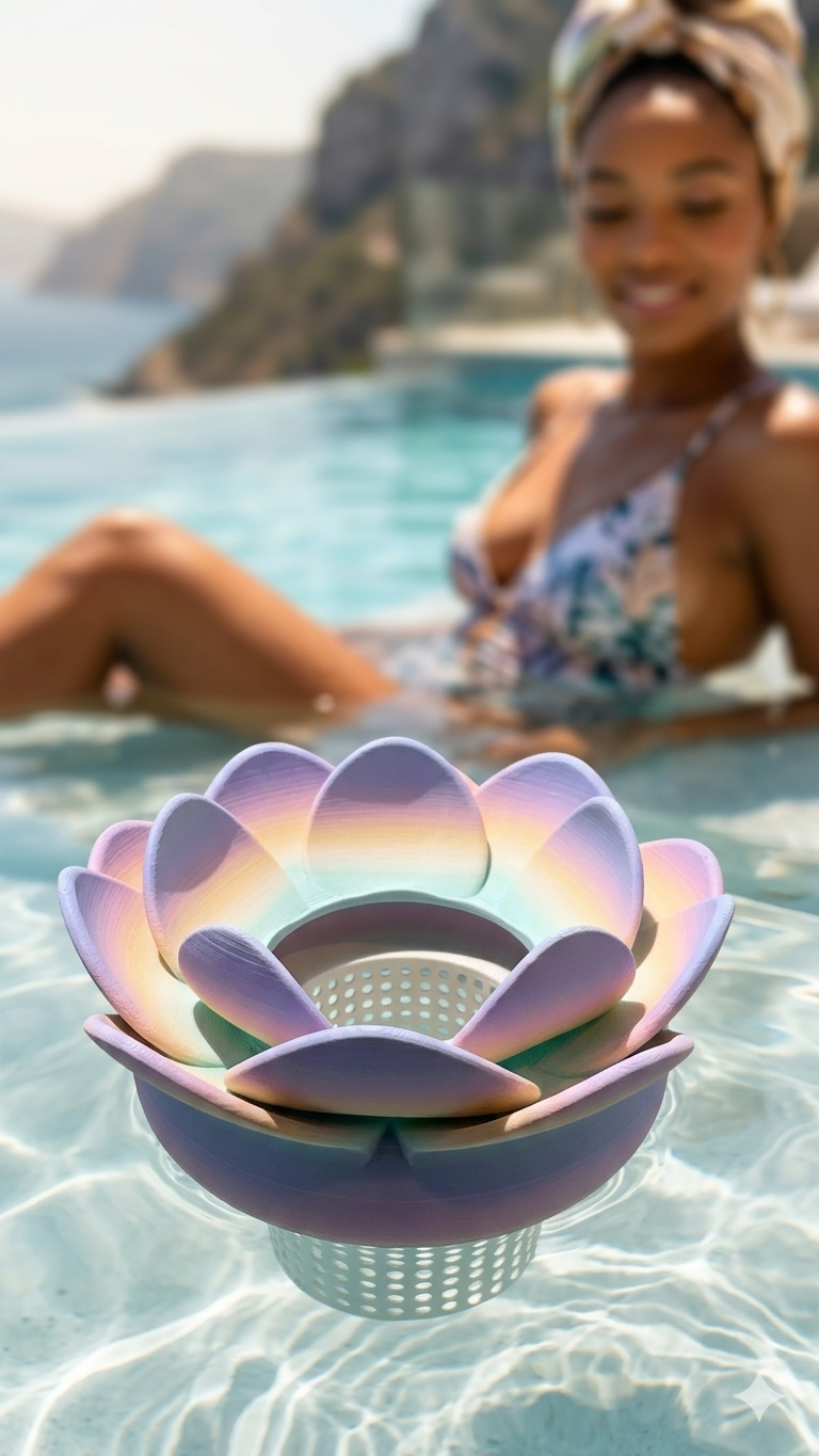 Floating Lotus Can & Drink Holder – Pastel Gradient