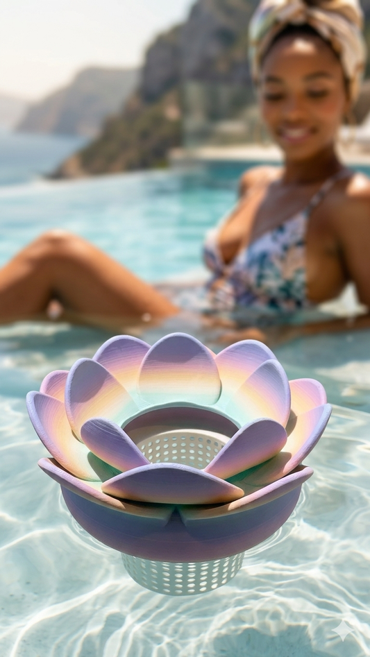 Floating Lotus Can & Drink Holder – Pastel Gradient