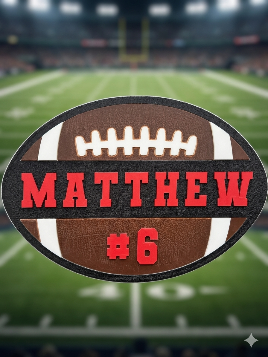 Custom 3D-Printed Sports Name Sign