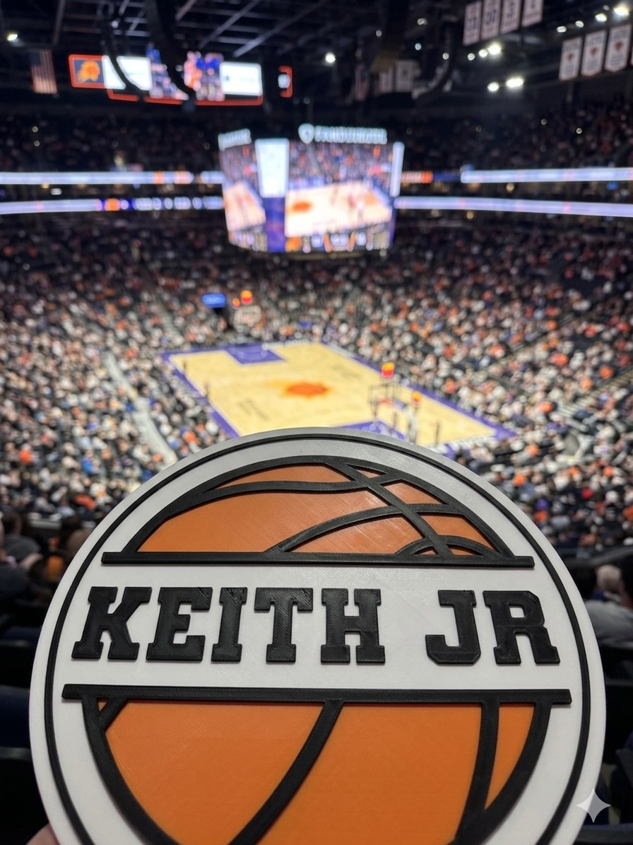 Custom 3D-Printed Sports Name Sign