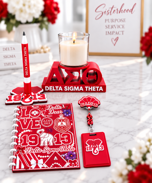 Red & White Desk & Gift Set