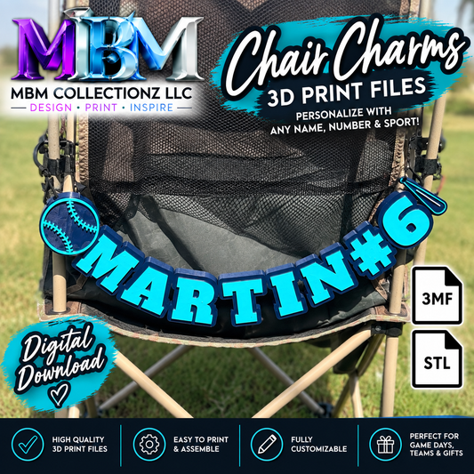 🏟️ Sports Chair Charm Digital File Bundle