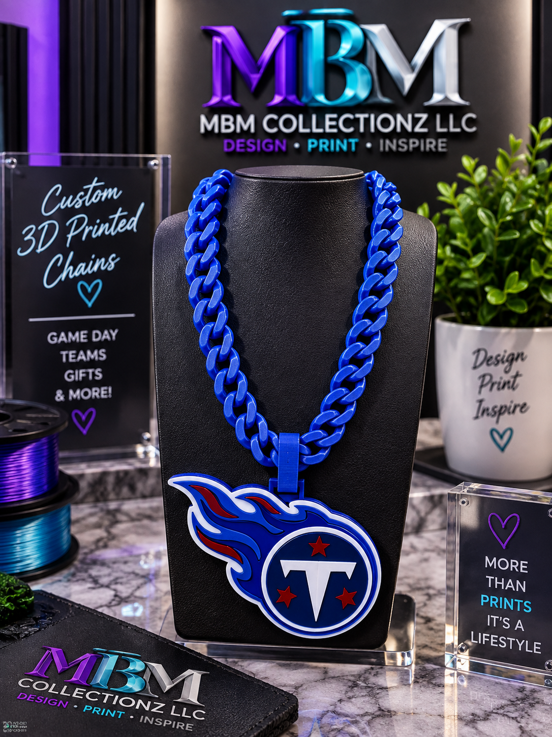 Custom 3D-Printed Team Hype Chain