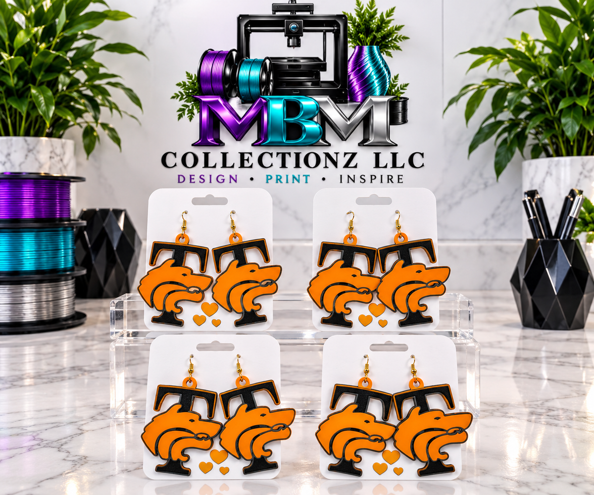 Custom team logo earrings