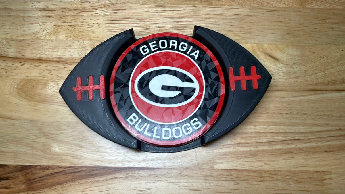 3D Printed Football-Shaped Coaster Set