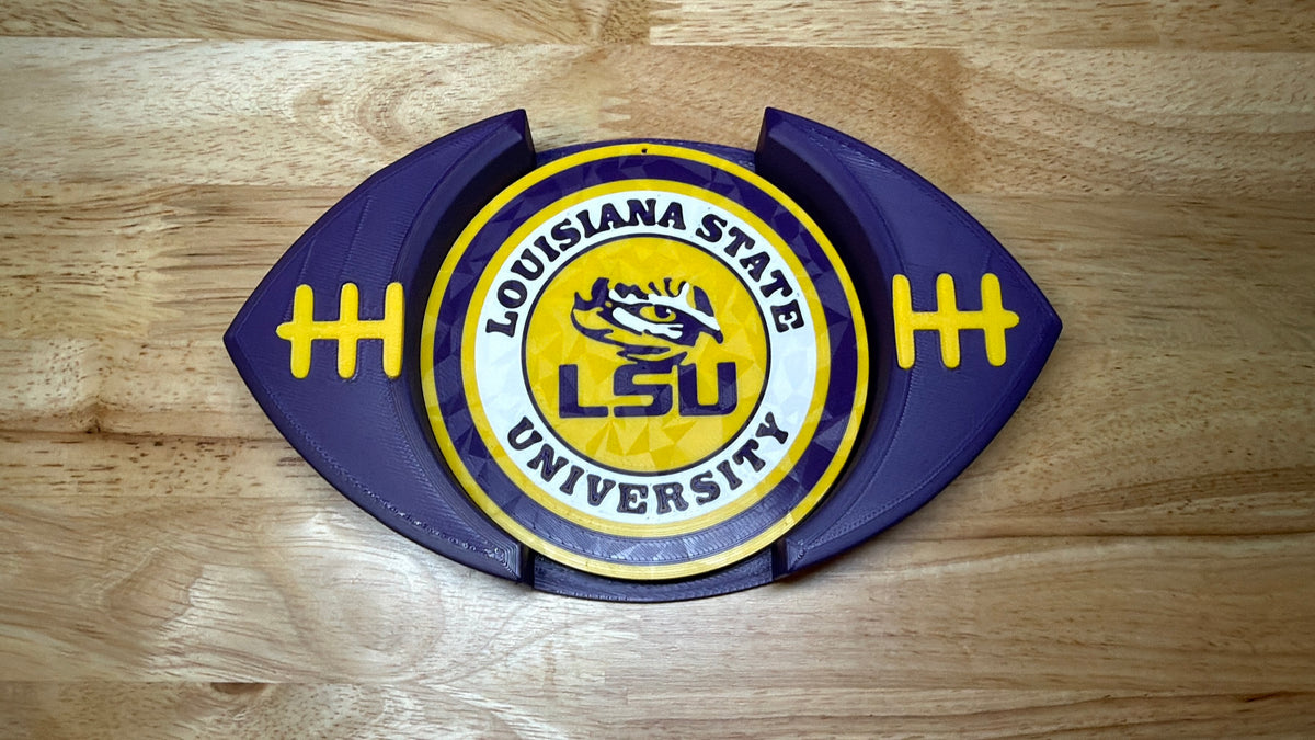 3D Printed Football-Shaped Coaster Set