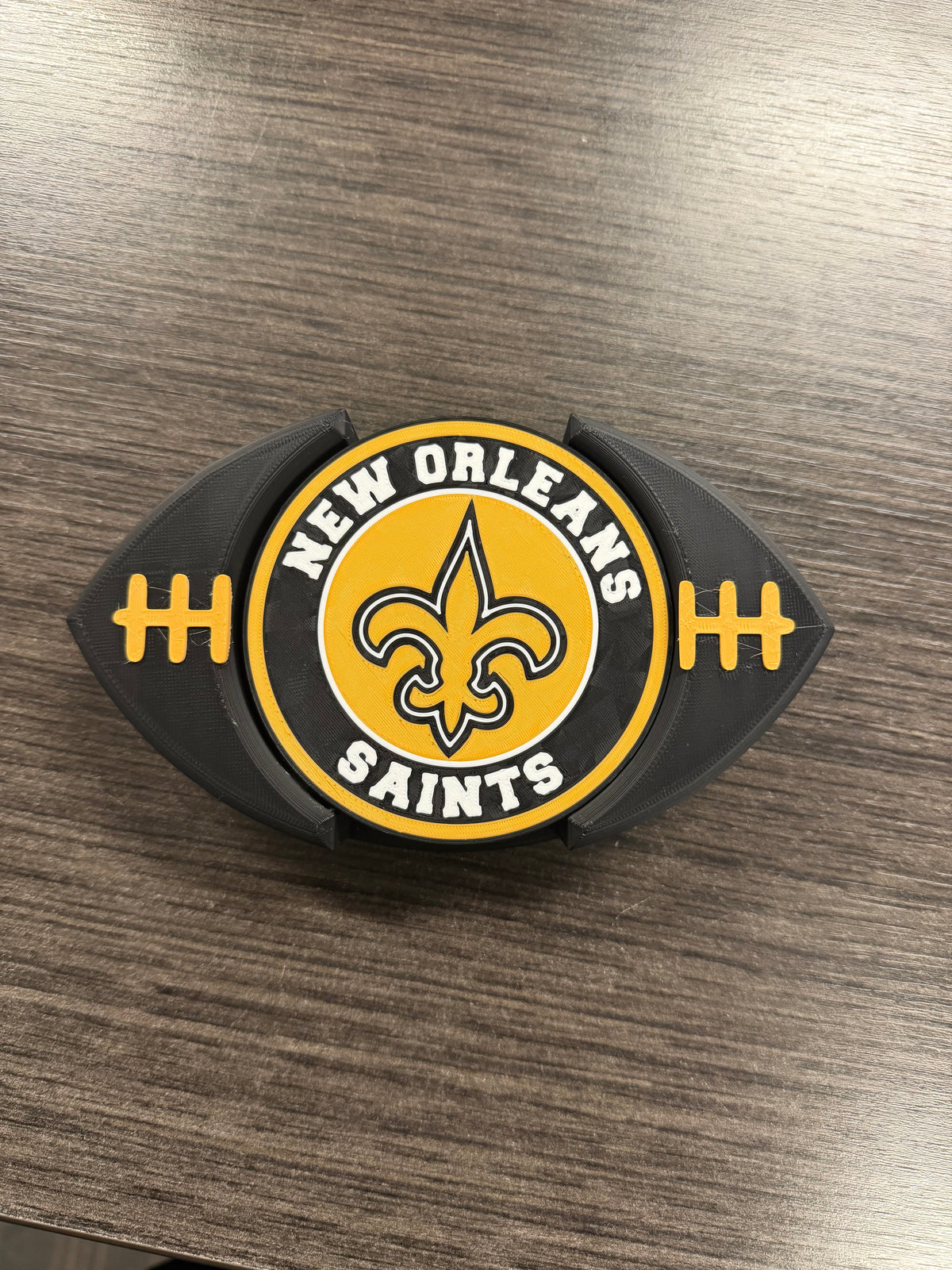 3D Printed Football-Shaped Coaster Set
